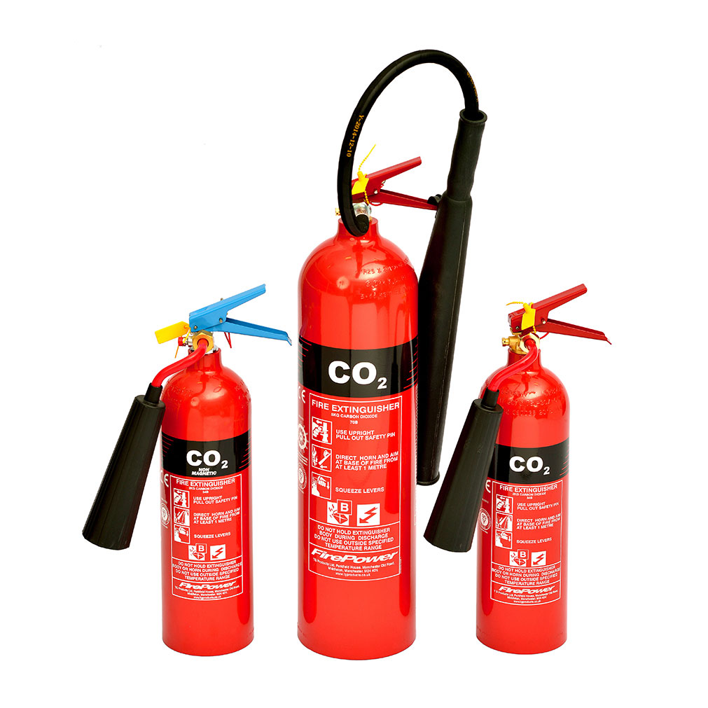 Extintor de CO₂ (dióxido de carbono)